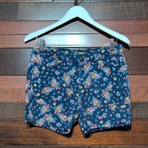 St. John's Bay Navy Floral Print Jean Shorts